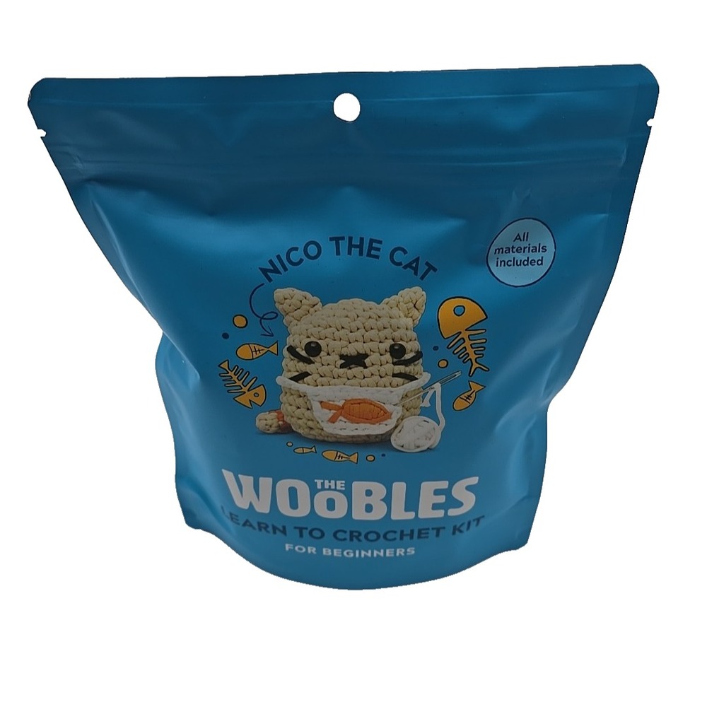 NEW The Woobles Learn to Crochet Kit for Beginners Nico the Cat